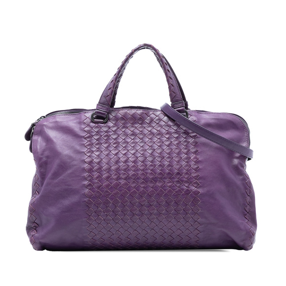 Bottega Veneta Handbags - Pre-Loved Bottega Veneta Large Nappa Intrecciato Leggero Satchel